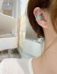 Fashion G Blue (ear Clip) Resin Transparent Flower Ear Cuff