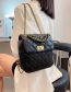 Fashion Black Diamond Embroidery Thread Large Capacity Backpack