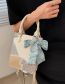 Fashion White Pu Print Stitching Large Capacity Messenger Bag
