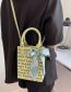Fashion Green Pu Print Stitching Large Capacity Messenger Bag