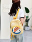 Fashion Yellow Nylon Basketball Cartoon Large Capacity Backpack