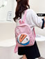 Fashion Black Nylon Basketball Cartoon Large Capacity Backpack