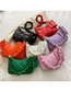 Fashion Red Diamond Embroidery Pleated Shoulder Bag