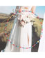 Fashion Color Geometric Beads Beaded Heart Necklace