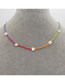 Fashion Color Colorful Rice Beads Shell Heart Beaded Necklace