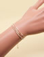 Fashion Champagne Rice Bead Braided Beaded Multilayer Bracelet