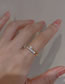 Fashion Silver Color Brass Zirconium Heart Open Ring