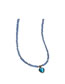 Fashion Blue Crystal Beaded Heart Necklace