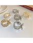Fashion 3# Silver Color-letter Alloy Diamond Letter Grab Clip