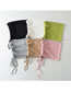 Fashion Khaki Solid Color One Side Drawstring Bandeau Top
