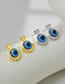 Fashion 4# Titanium Steel Eye Love Stud Earrings