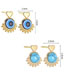 Fashion 2# Titanium Blue Pine Love Stud Earrings