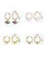 Fashion C Titanium Geometric Pearl Earrings