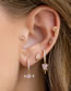 Fashion Gold Copper Inlaid Zirconium Ice Cream Drink Candy Earrings Set