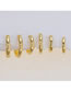 Fashion Gold Brass Gold Plated Glossy Earring Set