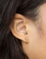 Fashion Gold Copper Diamond Pentagram Love Magic Wand Stud Earrings