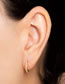 Fashion Gold-3 Bronze Pearl Round Earrings