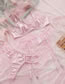 Fashion Light Pink Lace Bow Tutu Lingerie Set
