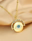 Fashion 2# Bronze Diamond Oil Eye Necklace
