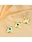 Fashion Yellow Pure Copper Eyes Heart Necklace