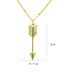 Fashion Silver Brass Diamond Sword Necklace