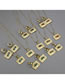 Fashion 4 Necklaces Titanium Steel Gold Plated Eye Tag Necklace