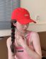 Fashion Red Cotton Embroidered Baseball Cap