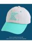 Fashion K Standard - Lake Blue Cotton K Logo Colorblock Baseball Cap
