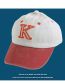 Fashion K Standard - Pink Cotton K Logo Colorblock Baseball Cap