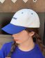 Fashion Klein Blue Cotton Embroidered Baseball Cap