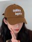 Fashion Coffee Cotton Letter Embroidered Baseball Cap