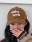 Fashion Beige Cotton Letter Embroidered Baseball Cap