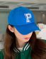 Fashion Navy Blue Cotton Letter Embroidered Baseball Cap