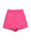 Fashion Rose Red Solid Color High Waist Shorts