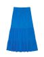 Fashion Blue Cotton Lace-up Skirt
