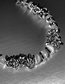 Fashion Silver - Bracelet Titanium Cat's Eye Ball Panel Bracelet