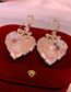 Fashion Ear Hook - Gold Copper Inlaid Zirconia Bow Heart Stud Earrings