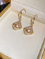 Fashion Ear Hook - Gold Alloy Diamond Pearl Geometric Stud Earrings