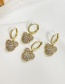 Fashion White Copper Inlaid Zirconium Bear Earrings