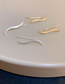 Fashion Ear Hook - Gold Pure Copper Geometric Wave Stud Earrings