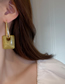 Fashion Ear Buckles - Green Alloy Geometric Square Earrings