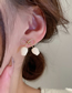 Fashion 11#gold Color Copper Diamond Shell Flower Stud Earrings
