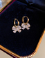 Fashion Ear Buckles - Gold Color Brass Zirconium Bow Earrings