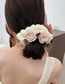 Fashion Hair Tie-pink Fabric Camellia Pleated Hair Tie