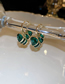 Fashion Ear Buckles - Green Geometric Triangle Crystal Tassel Earrings