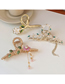 Fashion Grab Clip - Gold Color Tassel Pure Copper Pearl Fringe Flower Grab Clip