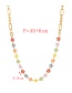 Fashion Color-3 Titanium Steel Drip Butterfly Chain Necklace