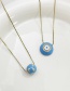 Fashion Blue-2 Copper Drop Oil Eye Pendant Necklace