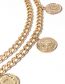 Fashion Gold Alloy Portrait Coin Body Chain