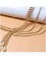 Fashion Gold Alloy Pearl Tassel Multilayer Chain Body Chain